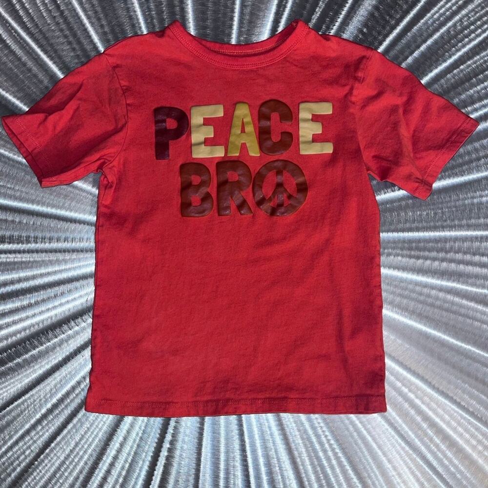Peace Bro Orange Children’s Place T-shirt Boys Tee - Size: 5 - Good condition!